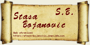 Staša Bojanović vizit kartica